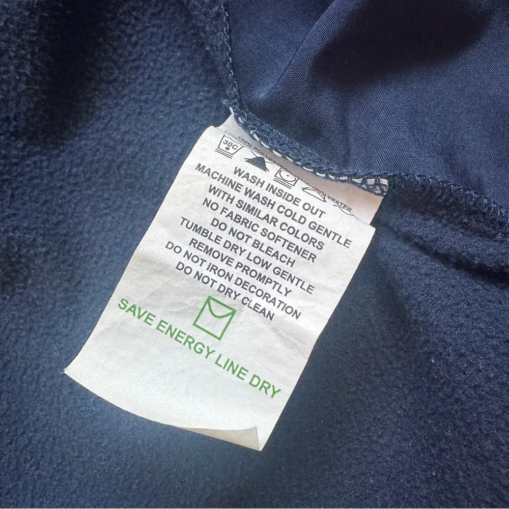 New England Patriots Full Zip Hoodie Men's Large Blue Majestic - Picture 7 of 10